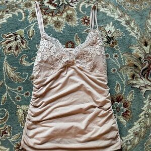 Elegant Lace Trimmed Camisole in Cream